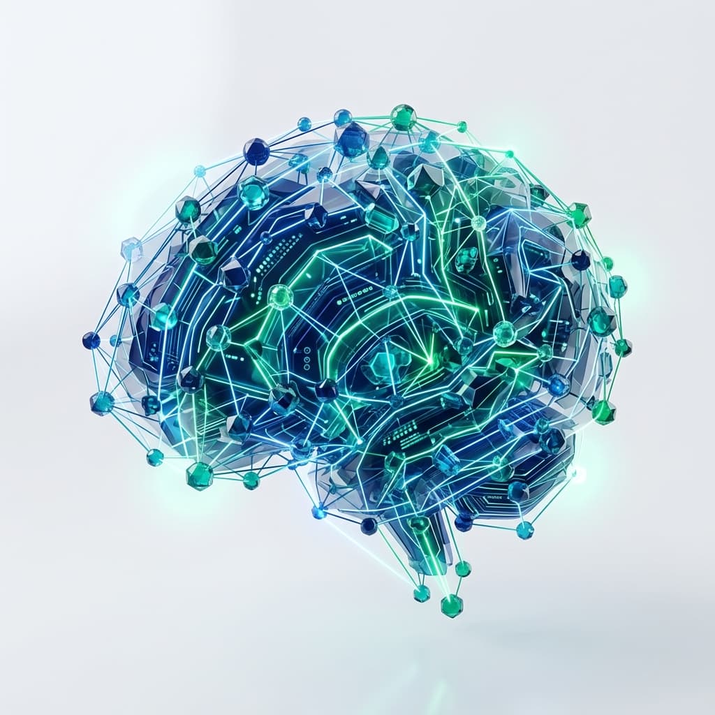 AI & Machine Learning 3D Cinematic Illustration