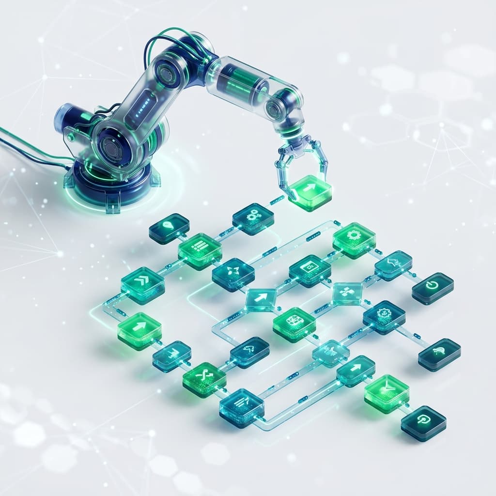 Automation & RPA 3D Cinematic Illustration