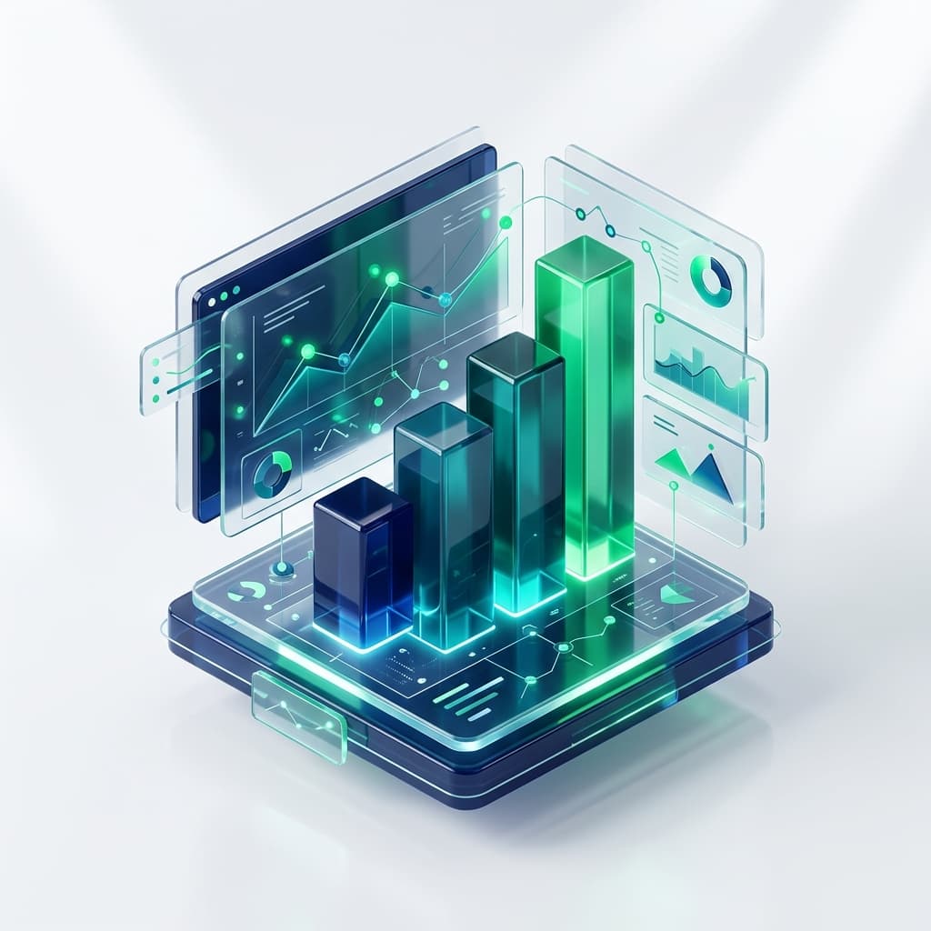 Data Science & Analytics 3D Cinematic Illustration