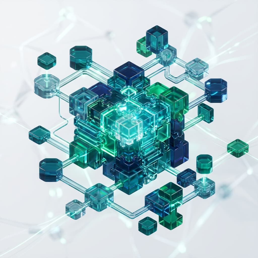 Integration & APIs 3D Cinematic Illustration